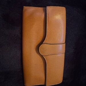 Valextra Havana Brown continental wallet